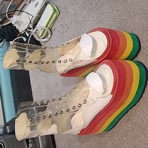 Dolls Kill Rainbow Clouds Platforms